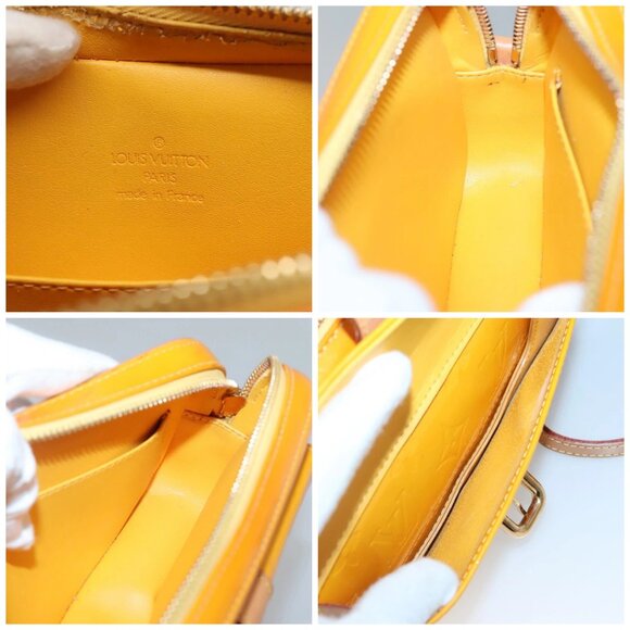 LOUIS VUITTON Monogram Vernis Christy MM Shoulder Bag Jaune - Picture 15 of 16